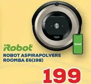 Euronics Roomba IRobot E6 Aspirapolvere Robot Senza Sacchetto Beige, Nero offerta