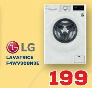 Euronics LG F4WV308N3E Lavatrice Intelligente AIDD 8kg 1400 Giri/min Carica Frontale Classe C offerta