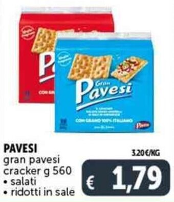 Deco Supermercati PAVESI gran pavesi cracker g 560 offerta