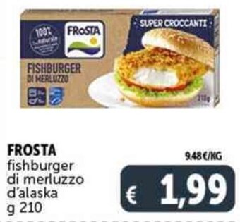 Deco Supermercati FROSTA fishburger di merluzzo d'alaska g 210 offerta