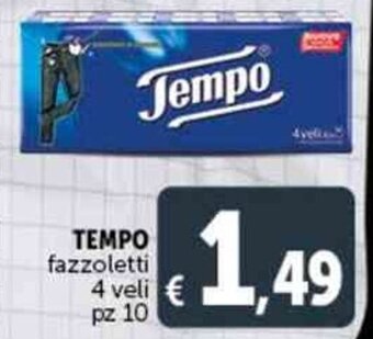 Deco Supermercati TEMPO fazzoletti 4 veli pz 10 offerta