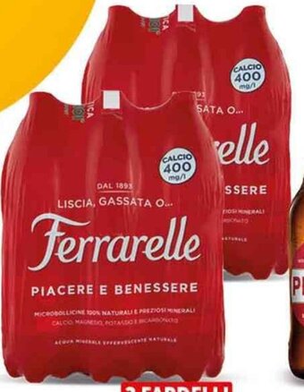 Deco Supermercati FERRARELLE acqua minerale effervescente naturale l 1,5 x 6 bottiglie offerta