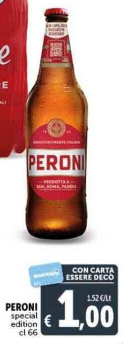 Deco Supermercati PERONI special edition cl 66 offerta
