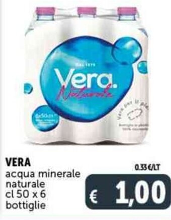 Deco Supermercati VERA acqua minerale naturale cl 50 x 6 bottiglie offerta