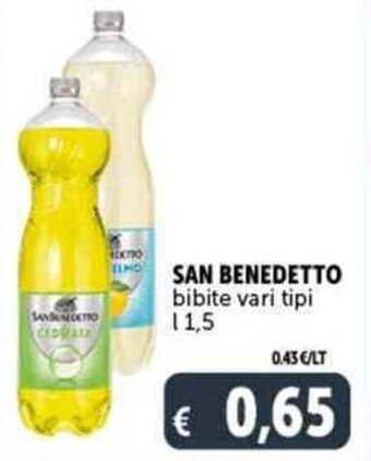 Deco Supermercati SAN BENEDETTO bibite vari tipi l 1,5 offerta
