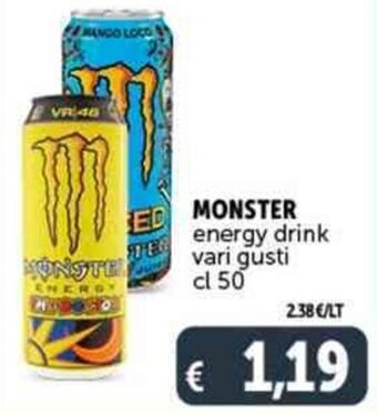 Deco Supermercati MONSTER energy drink vari gusti cl 50 offerta