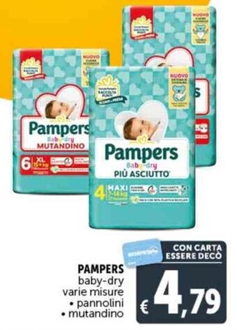 PAMPERS baby-dry varie misure • pannolini • mutandino