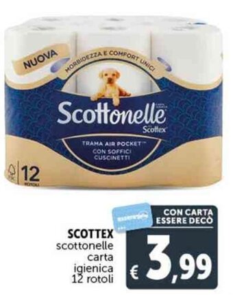 Deco Supermercati SCOTTEX scottonelle carta igienica 12 rotoli offerta