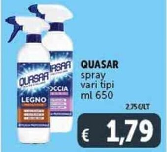 Deco Supermercati QUASAR spray vari tipi ml 650 offerta