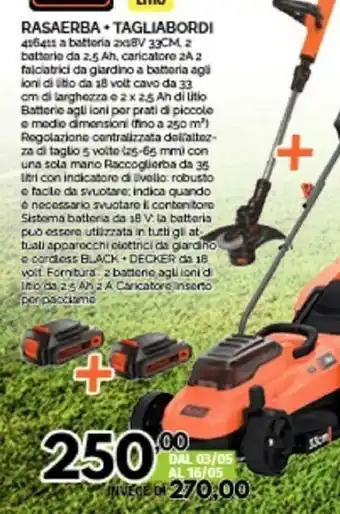 Orizzonte Black & Decker Rasaerba + Tagliabordi offerta