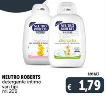 Deco Supermercati NEUTRO ROBERTS detergente intimo vari tipi ml 200 offerta