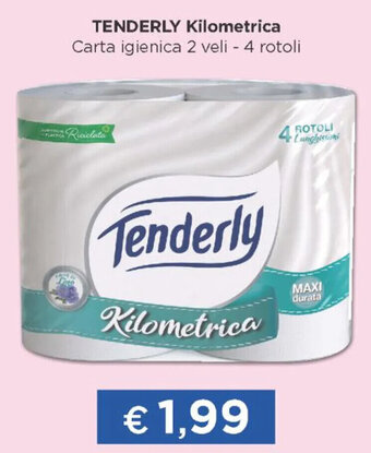 Acqua & Sapone TENDERLY Kilometrica Carta igienica 2 veli - 4 rotoli offerta