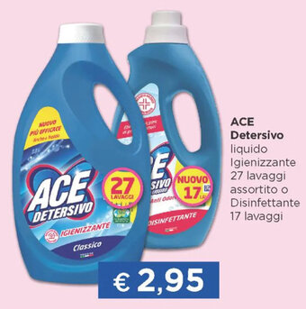 ACE Detersivo liquido Igienizzante 27 lavaggi assortito o Disinfettante 17 lavaggi
