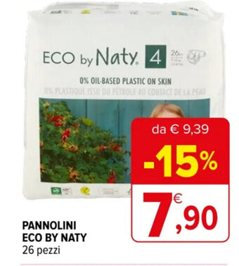 Iperal PANNOLINI ECO BY NATY 26 pezzi offerta