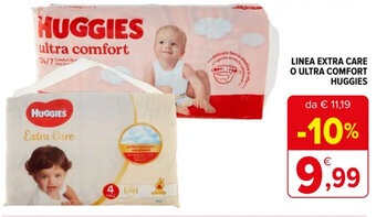 Iperal LINEA EXTRA CARE O ULTRA COMFORT HUGGIES offerta