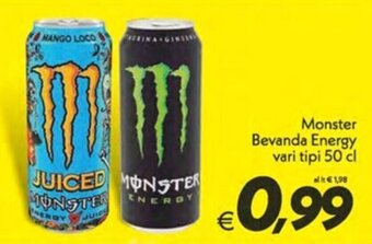 Iper Super Conveniente Monster Bevanda Energy vari tipi 50 cl offerta
