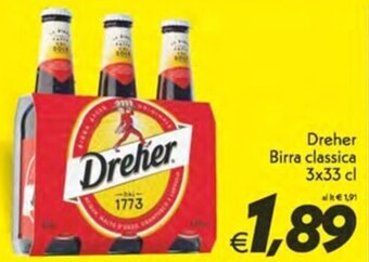 Iper Super Conveniente Dreher Birra classica 3x33 cl offerta