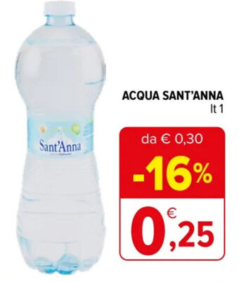 Iperal ACQUA SANT'ANNA lt 1 offerta