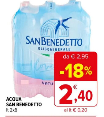 Iperal ACQUA SAN BENEDETTO lt 2x6 offerta