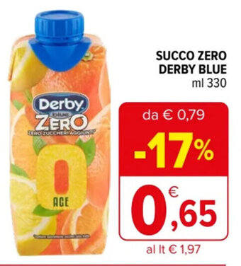 Iperal SUCCO ZERO DERBY BLUE ml 330 offerta