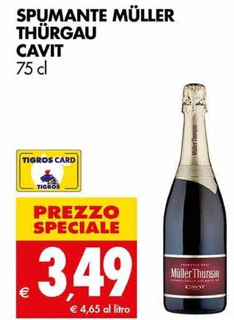 Tigros Cavit spumante muller thurgau offerta