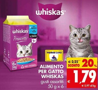 Tigros Whiskas alimento per gatto offerta