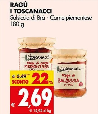 Tigros I toscanacci ragu offerta