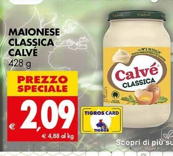 Tigros Calvè maionese classica offerta