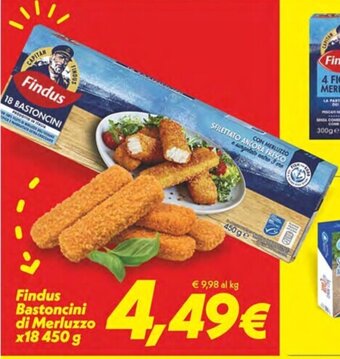Iper Super Conveniente Findus Bastoncini di Merluzzo x18 450 g offerta
