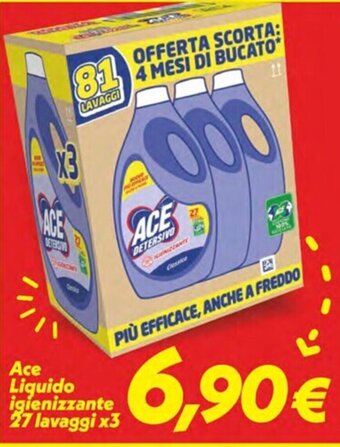 Iper Super Conveniente Ace Liquido igienizzante 27 lavaggi x3 offerta