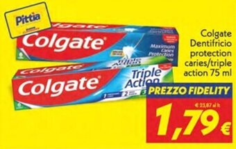 Iper Super Conveniente Colgate Dentifricio protection caries/triple action 75 ml offerta