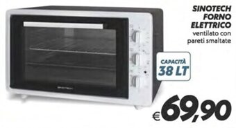 Iper Super Conveniente SINOTECH FORNO ELETTRICO ventilato con pareti smaltate offerta