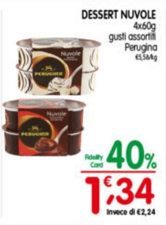 D'Ambros DESSERT NUVOLE 4 x 60 g Perugina offerta