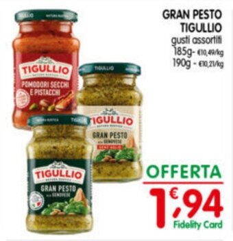 D'Ambros GRAN PESTO TIGULLIO gusti assortiti 185 g/190 g offerta