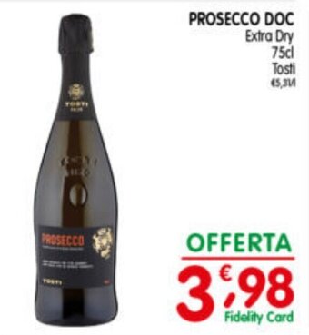D'Ambros PROSECCO DOC Extra Dry 75cl Tosti offerta
