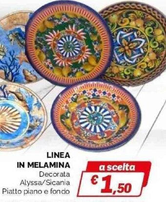 LINEA IN MELAMINA Decorata Alyssa/Sicania Piatto piano e fondo