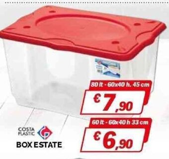 Orizzonte COSTA PLASTIC BOX ESTATE 80 lt - 60x40 h. 45 cm offerta