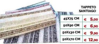 Orizzonte TAPPETO SANTIAGO 45x75 cm offerta