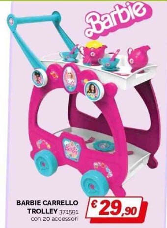 Orizzonte BARBIE CARRELLO TROLLEY 371591 con 20 accessori offerta