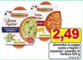 Pewex dimmidisi le zuppe pasta e fagioli/ asparagi 620 g offerta