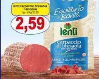 lenti carpaccio bresaola nazionale