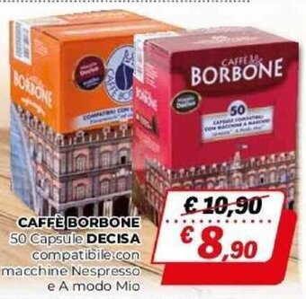 Orizzonte CAFFE BORBONE 50 Capsule DECISA compatibile con macchine Nespresso e A modo Mio offerta
