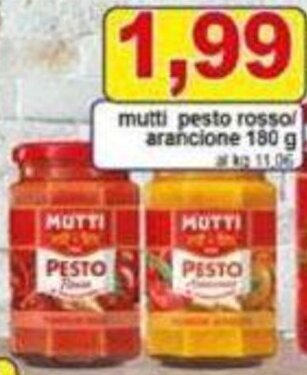 Pewex mutti pesto rossol arancione 180 g offerta
