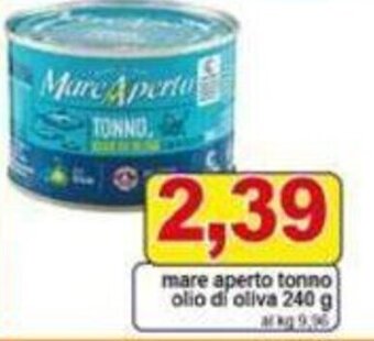 Pewex mare aperto tonno olio di oliva 240 g offerta