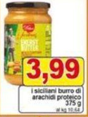 Pewex i siciliani burro di arachidi proteico 375 g offerta