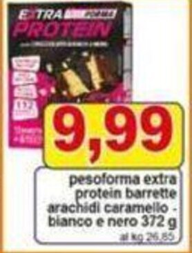 pesoforma extra protein barrette arachidi caramello 372 g