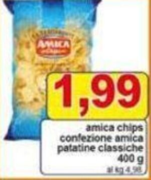 amica chips confezione amica patatine classiche 400 g