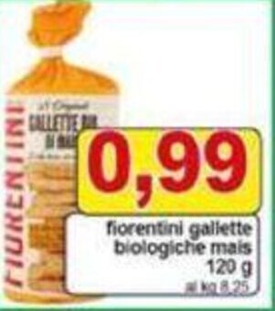 Pewex fiorentini gallette biologiche mais 120 g offerta