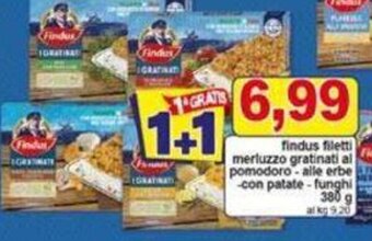 Pewex findus filetti Findus merluzzo gratinati al pomodoro 380 g offerta