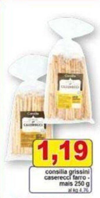 Pewex consilia grissini caserecci farro mais 250 g offerta